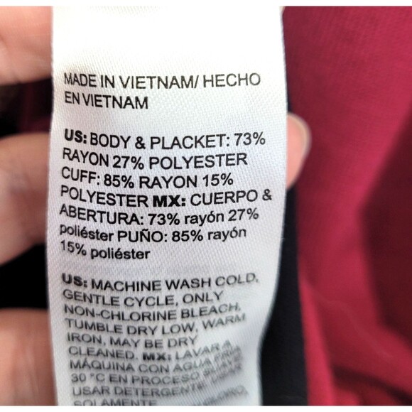 NWT Chico's Size L Colorblock Black Tan Red Open Front Cardigan Career Office - Picture 4 of 5